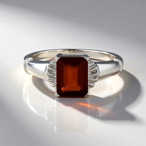 Anello in argento con Granato Essonite