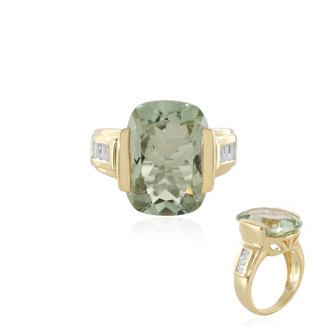 Grüner Amethyst-Silberring