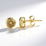 Orecchini in oro con Diamante Champagne I2