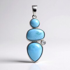 Ciondolo in argento con Larimar