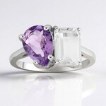 Bague en argent et Améthyste