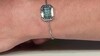 Brazalete en plata con Fluorita azul petróleo