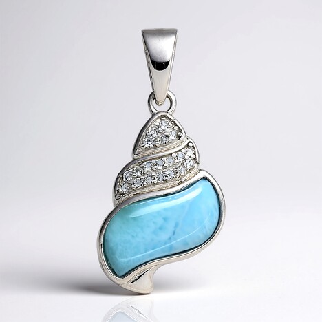 Ciondolo in argento con Larimar