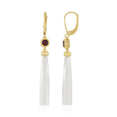 Boucles d'oreilles en argent et Calcédoine blanche (KM by Juwelo)
