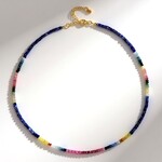 Collana in argento con Zaffiro Fancy