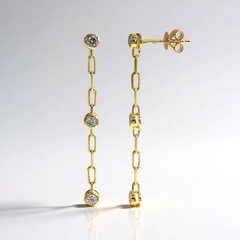 Orecchini in oro con Diamante I1 (H) (CIRARI)