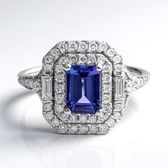 Anillo en oro con Tanzanita AAA