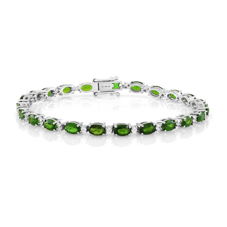 Russischer Diopsid-Silberarmband
