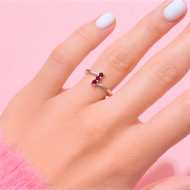 Anello in argento con Spinello Rosso