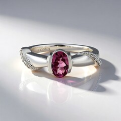 Anello in argento con Granato Malaya