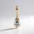 Ciondolo in argento con Zaffiro Ceylon Blu (non riscaldato)