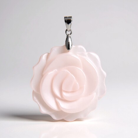 Ciondolo in argento con Quarzo Rosa