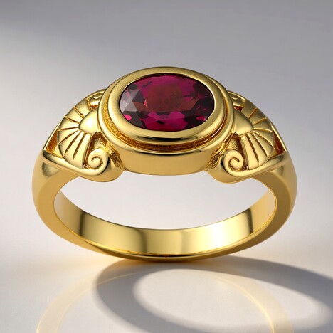Anello in argento con Rodolite della Rift Valley (Remy Rotenier)