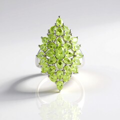 Anello in argento con Peridoto