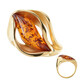 Anello in argento con Ambra Baltica Cognac (dagen)