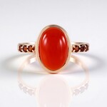 Bague en argent et Cornaline (KM by Juwelo)