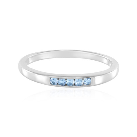 Anillo en plata con Aguamarina Santa María