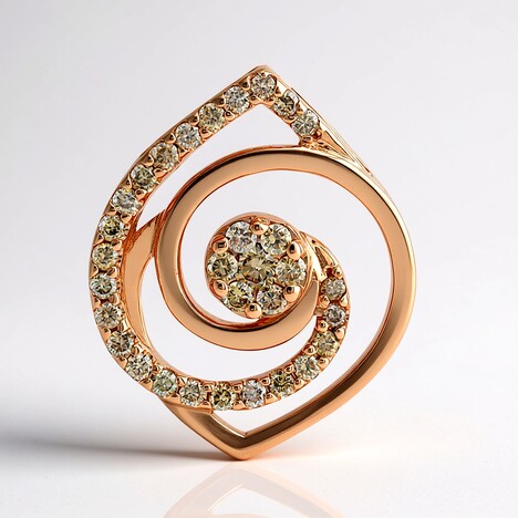 Ciondolo in oro con Diamante Rose de France SI1 di Argyle (Annette)