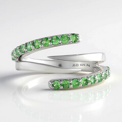 Anello in argento con Tsavorite della Tanzania (de Melo)