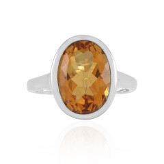 Bague en argent et quarz orange