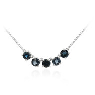Londonblauer Topas-Silbercollier
