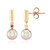 Purple Ming Pearl Silver Earrings (TPC)
