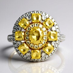 Anello in oro con Diamante Giallo SI2
