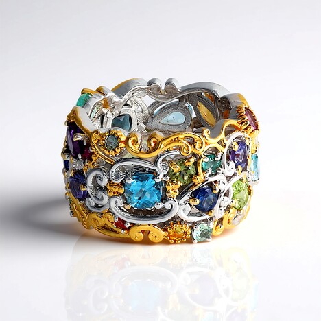 Bague en argent et Péridot (Gems en Vogue)