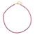 Pink Sapphire Silver Necklace