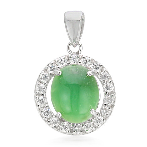 Kaiserlicher Chrysopras-Silberanhänger