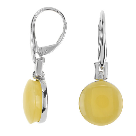 Baltischer Bernstein-Silberohrringe (dagen)