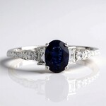 Anello in oro con Zaffiro Ceylon Blu