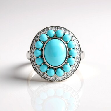 Sleeping Beauty Turquoise Silver Ring (Faszination Türkis)