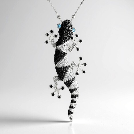 Collana in argento con Topazio Blu Svizzero (Dallas Prince Designs)