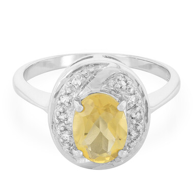 Anello in argento con Citrino