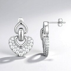Orecchini in argento con Zircone (Adela Silber)