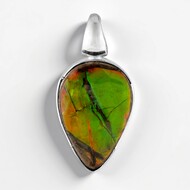 Ammolite Silver Pendant