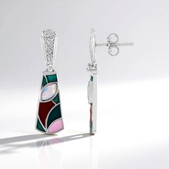Orecchini in argento con Opale di Welo