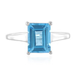 Schweizblauer Topas-Silberring