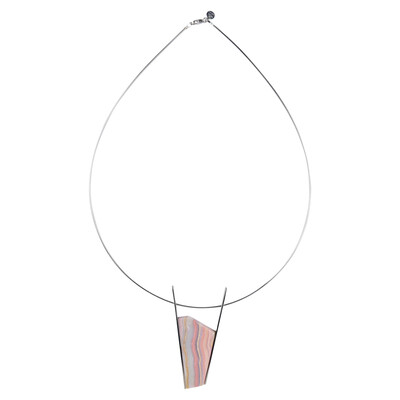Collana in argento con Agata Lace