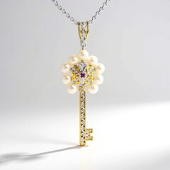 Collana in argento con Perla d'Acqua Dolce Bianca