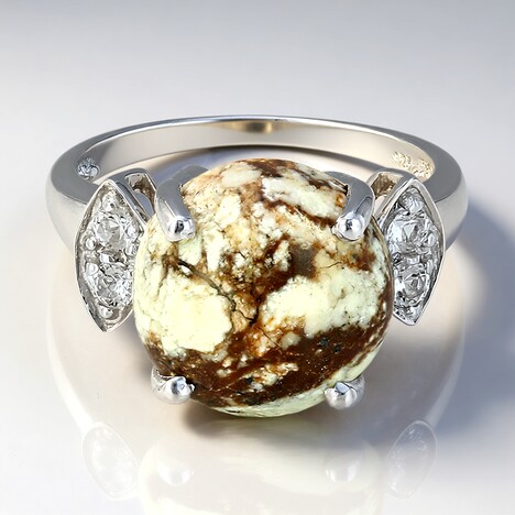Anello in argento con Magnesite
