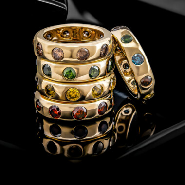 Gelber I2 Brillant-Goldring (de Melo)
