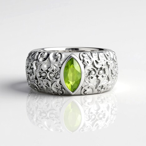 Anello in argento con Peridoto (de Melo Essence)