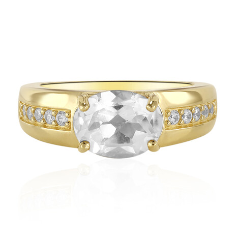 Anello in argento con Topazio Bianco