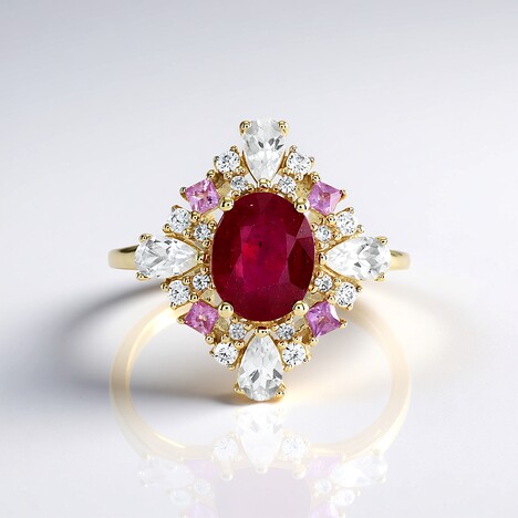 Anello in oro con Rubino Bemainty (Adela Gold)