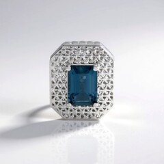 Ciondolo in argento con Topazio Blu Londra