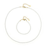 Zilveren set met zirkonen