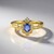 Anello in argento con Zaffiro Ceylon Blu (non riscaldato)