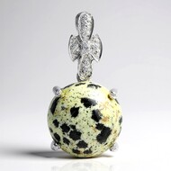 Colgante en plata con Jaspe Dálmata